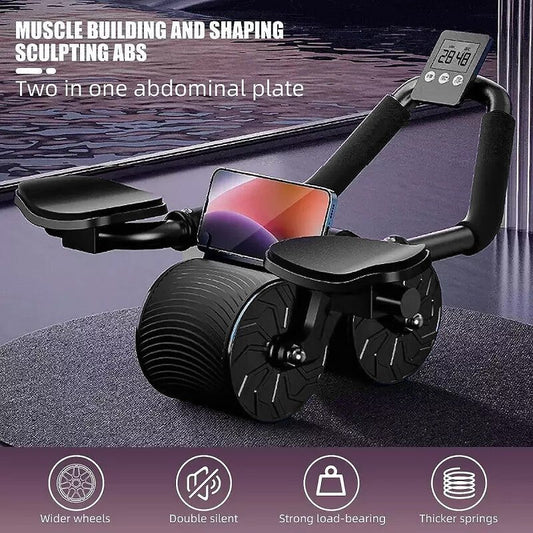 Abdominal Wheel Automatic Rebound Elbow Support Anti - Slip Fitness AB Roller - FitInForge