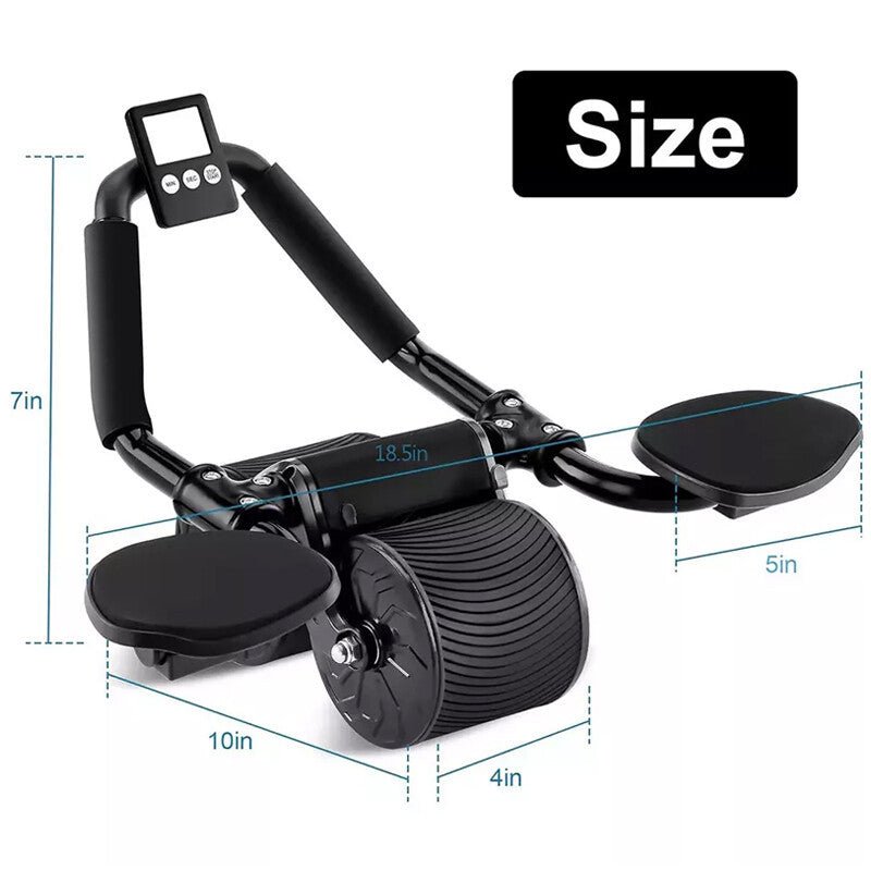 Abdominal Wheel Automatic Rebound Elbow Support Anti - Slip Fitness AB Roller - FitInForge