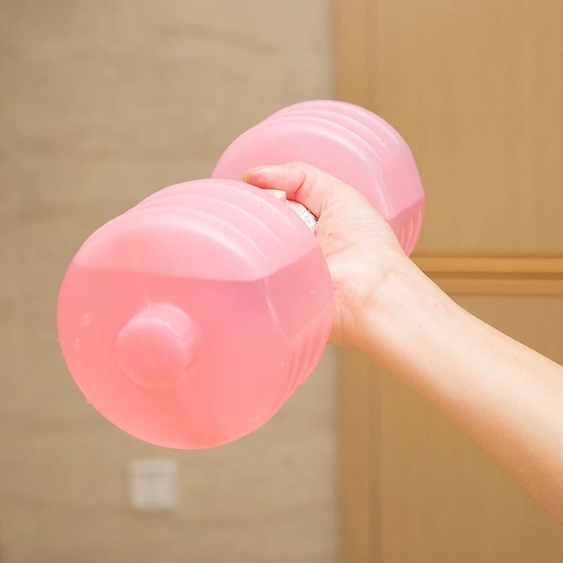 Body Building Water Dumbbell Weight Dumbbells Slimming Fitness Gym Equipment Yoga for Training Sport Plastic Bottle Exercise - fitforgesho