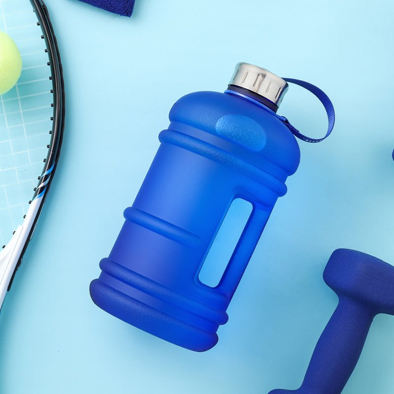 Fitness water bottle 1.3L large capacity scale sports - fitforgesho