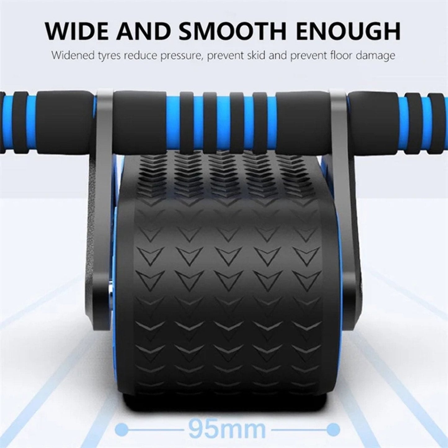 Springback Wheels Roller Abdominal Exerciser Pushhup Training Mute Fitness Equipment - FitInForge