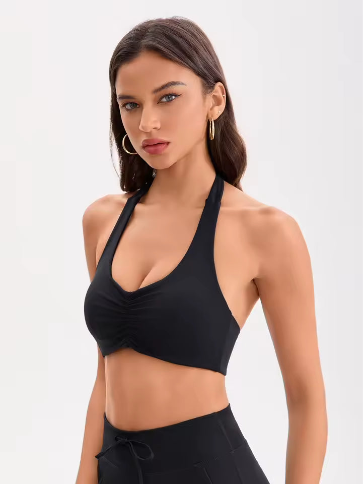 Motion Halter Scrunch Bra