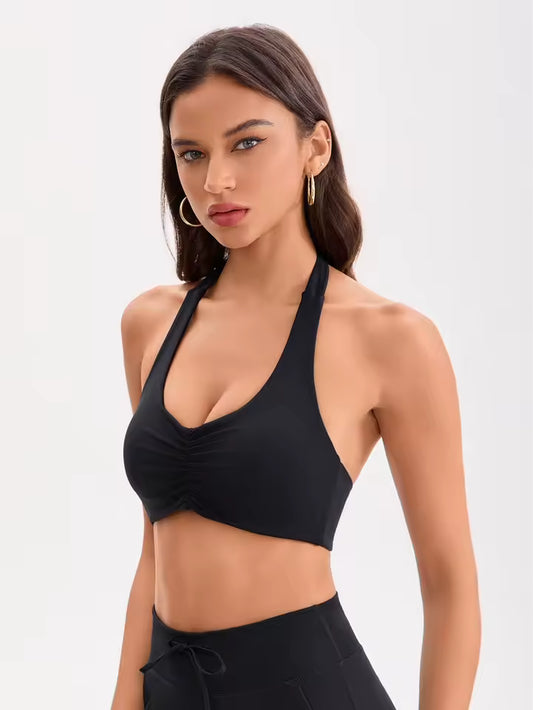 Motion Halter Scrunch Bra