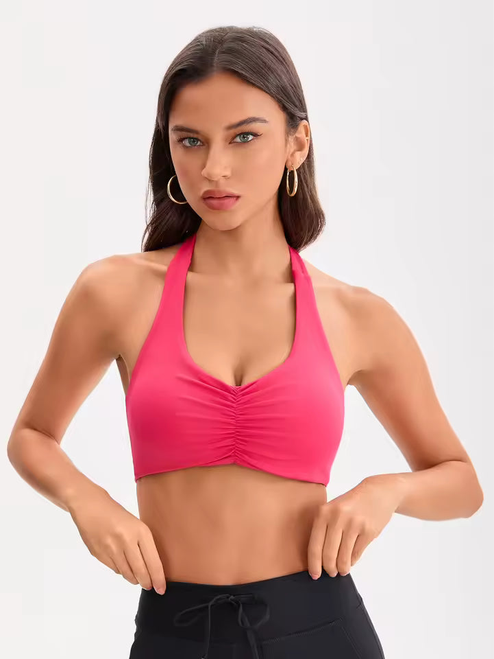 Motion Halter Scrunch Bra