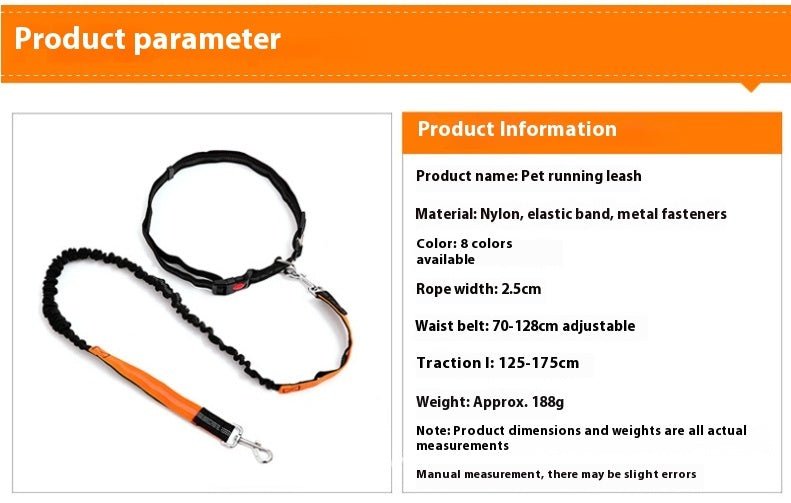 Fast selling new factory fitness belt, nylon dog rope sports pet products, dog running reflex traction rope - fitforgesho