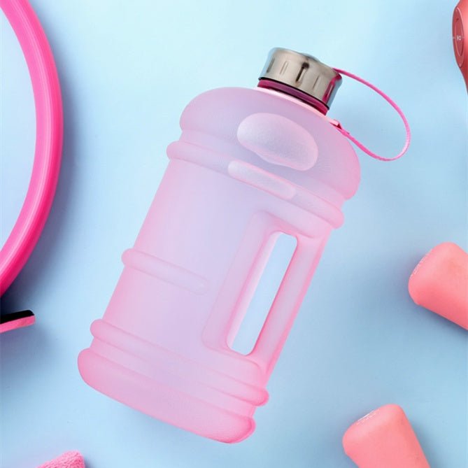 Fitness water bottle 1.3L large capacity scale sports - fitforgesho