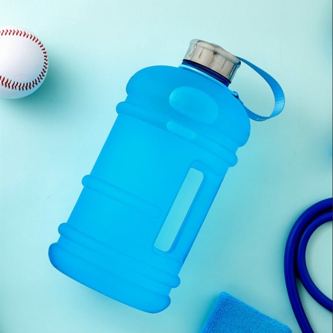 Fitness water bottle 1.3L large capacity scale sports - fitforgesho