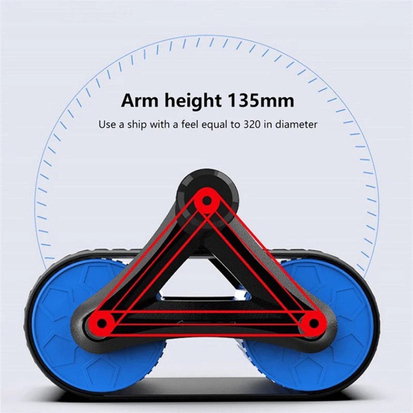 Springback Wheels Roller Abdominal Exerciser Pushhup Training Mute Fitness Equipment - FitInForge